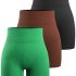 YNNTHY Women’s 3 Piece Gym Shorts Butt Lifting High Waist Workout Ribbed Biker Shorts Seamless Scrunch Booty Yoga Shorts S-XL(Y61M-3 Black)
