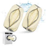 ShinyDew Shoe Washing Machine Bag, 2pcs Reusable Laundry Shoe Bag for Washer and Dryer, Durable Shoe Cleaning Bag for Sneaker & Kids Shoes Laundry (Beige)