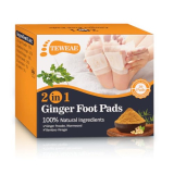 TEWEAE 2 in 1 Foot Pads, 30 Pads Tear and Use Pure Ginger Bamboo Wormwood Foot Pads, Bigger Adhesive ”Stay in Place” Goodnight Pads
