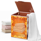 Wfiia Towel Warmer Bucket，38L Large Towel Warmer Bucket, Foldable Heated Towel Warmers for Bathroom and Spa, 4 Heating Modes,Auto Shut-Off (30/60/90 Min),Fits Towels, Bathrobes, Blankets