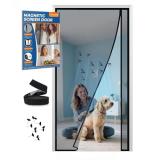 CANLENE Magnetic Screen Door Left Right Side Opening Polyethylene Terephthalate Mesh Greater Than Fiberglass and Polyester Easy Install