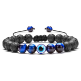 Evil Eye Bracelets for Men Women,Tigers Eye Bracelets for Men,Mens Christmas Stocking Stuffers for Dad/Mom from Daughter Son
