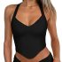 REORIA 2025 New Short Sleeve Women’s Bodysuits V Neck Seamless Going Out Basic Thong Bodysuit tshirt bodysuit