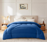 Yuncojin Down Alternative Comforter (Navy Blue/Twin) – Soft Quilted Twin Size Bed Comforter–All-Season Use -Duvet Insert Featuring Ergonomic Quilted Stitching -Winter Autumn Warm Fluffy,68″x90″