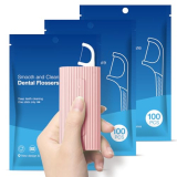 Travel Floss Picks,Best Dental Flossers for Super Clean Teeth,310 Count Portable Travel Flossers with Pink Refillable Ultra Small Dental Floss Picks Case,Pocket Toothpicks Sticks(Pink)