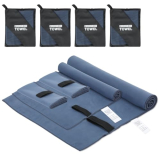 NUOYEE 4 Pack Camping Towel Set Microfiber Lightweight Travel Body Towels Men Women Quick Dry S L XL Fast Drying Compact Absorbent Towel for Beach Yoga Swimming Pool Hiking Fishing Picnic Gym Sports