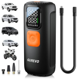 Tire Inflator Portable Air Compressor, Cordless Car Tire Inflator with Digital Pressure Gauge, LED Light and Auto Shut-Off Function -Air Pump for Car Tires, Truck, Motorcycle