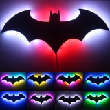 ZAGEVIVIN Bat Neon Wall Light, 16 Colors Remote-Controlled LED Sign, Superhero Room Decor, Black (Mirror)