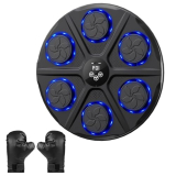 Music Boxing Machine for Adults, Wall Target Punching Workout with Boxing Gloves, Bluetooth Smart Boxing Training Machine Suitable for Home,Office,Gym, 12 Modes & 12 Speeds