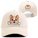 Corgi Gifts for Corgi Lovers, Adjustable Dog Hat for Women Men, Embroidered Front and Back Corgi Cap for Valentines Christmas. Corgi Gifts