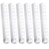 YLUIQDZL 6 Pack Under Cabinet Light,Motion Sensor Rechargeable LED Lights with Magnetic,Indoor Wireless Closet Lights for Kitchen, Cabinet,Stairs 8 inch