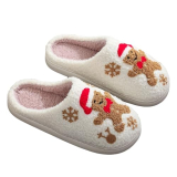 Christmas Slippers for Women Men,Soft Slip-On House Winter Plush Fluffy Cute Slippers for Holiday Xmas Bedroom Indoor Outdoor Use