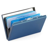 LOUEBICA Stainless Steel Credit Card Wallet RFID Blocking Metal Case Pocket Business Card Holder for Women and Men