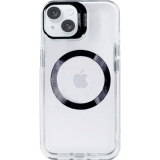 SUDANTS for iPhone case 14/Pro/Plus/ProMax 15/Pro/Plus/ProMax Military-Grade Protective Case Built-in Stash Stand Shockproof Protective Cover Clear (Black, for iPhone 15 6.1 inch)