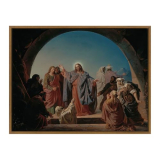 Vintage Framed Christian Wall Art, Religious Jesus Wall Decor for Pray Room Christmas Decorations Canvas Wall Prints Jesus Pictures,Serenity Prayer Wall Art for Baptism Gifts for Boys& Girls,12×16