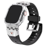 Wristitani Compatible with Apple Watch Band Ultra3/2/1 for Men, Durable Metal Connector with Rugged TPU Sport Replacement Strap for 49mm