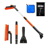 Snow Brush for Car, Ice Scrapers for Car Windshield, 44 Inch Upgraded Extendable Snow Scraper for Car SUV Truck