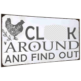 “Funny Chicken Warning Sign – Tin Sign for Farmhouse, Kitchen, Garden, Bar or Pub Decor – 8×12 Inch”