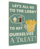 Carastora Movie Theater Wall Decor – Vintage Tin Sign with Snack Bar Theme, Retro Metal Wall Art for Home Cinema, Game Room, or Diner, 8×12 Inch