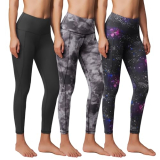 Showitty 3 Pack Yoga Pants with Pockets for Women, Tummy Control Black Compression Gym Workout Leggings