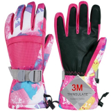 Pnosnesy Ski Gloves, Warmest Waterproof and Breathable Snow Gloves for Cold Weather, Fits Both Men & Women,for Parent Child Outdoor