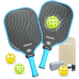 JOYSENT USAPA Approved Pickleball Paddles (Set of 2), T300 Textured Carbon Fiber for Enhanced Power & Spin, Ideal pro Training Equipment & Sports Gifts for Men and Women