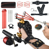 JTXCDFHMJ Slingshot,Wrist Support Rocket Fishing and Hunting,Dual Purpose Slingshot for Hunting Hand (Gold Right)