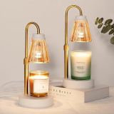 ULG 2-Pack Candle Warmer Lamp with Dimmer, Lamp Candle Heater with 4 Bulbs for 3 Wick Candles, Height Adjustable Melter Light for Scented Wax, for Her/Mom, Amber