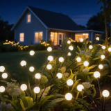 4 Packs Solar Garden Lights Outdoor Waterproof(32 LEDs), Firefly Swaying Light for Yard Patio Pathway Lawn Decor, Unique Gardening Gifts for Holiday Christmas Decoration
