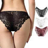 JALIYO Sexy G StringThongs for Women Naughty Low Rise Panties Floral Lace Briefs Underwear (Style 4, X-Large)