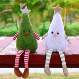 YUOHEO 2pcs Christmas Table Decorations Long Legs Doll Christmas Ornaments Cute Plush Shelf Sitters Xmas Figurines for Mantel Desk Fireplace Home Decor Holiday New Year 11.8 Inch Tall