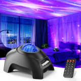 Star Projector, Northern Galaxy Light Aurora Projector with 33 Light Effects, Starry Nebula LED Lamp with Remote Control, White Noise, Kids/Adults Room Decor, Bluetooth Speaker for Party Christmas