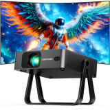 [Ultra-Slim 1.97″| Auto Focus | Built-in Apps | 360° Stand] Smart Mini Projector with WiFi 6 & Bluetooth, Built-in Apps, DBPOWER N5 Movie Projector for Bedroom