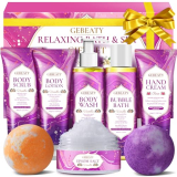 Spa Gifts for Women -Stress Relief Relaxing Body Wash & Bath Set,Christmas Gift for Mom Wife Her Sister Birthday Gifts,Unique Self Care Womens Gift Xams Stocking Stuffer Secret Santa Gifts for Women
