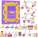 Advent Calendar 2025 – Christmas Countdown Calendar 24 Days of Surprises – Friends Theme Charm Bracelet Kit TV Show- Christmas Gift for Kids Teen Girls Boys Adults Men Women Couples