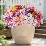 24 Bundles of Artificial Flowers for Indoor and Outdoor Use, UV Resistant Simulated Violet Flowers, Silk Flowers, Colorfast, Outdoor Front Porch Window Frames Garden Patio Decoration (Mixed)