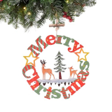 2025 Large Ornaments for Xmas Tree,Wooden Hanging Ornaments for Christmas,Merry Christmas Ornaments,Personalized Reindeer Decoration for Party/Mantel