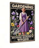 Carastora Gardening-Themed Funny Sign – Classic Vintage Style, Humorous Decor for Gardening Enthusiasts, Metal Wall Decoration for Home, Garden Club, Café, Farm, and Outdoor Spaces – 12×8 Inches