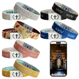 RSKDJSXL 6 Pack Daily Bible Verse Bracelets, Colorful Inspirational Bracelet Bible Christian Wristbands Jesus Jewelry Gifts Faith Reminder for Women Men