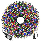 XTF2015 105ft 300 LED Christmas String Lights, End-to-End Plug 8 Modes – UL Certified – Outdoor Indoor Fairy Lights for Tree, Patio, Garden, Party, Wedding, Holiday (Multicolor)